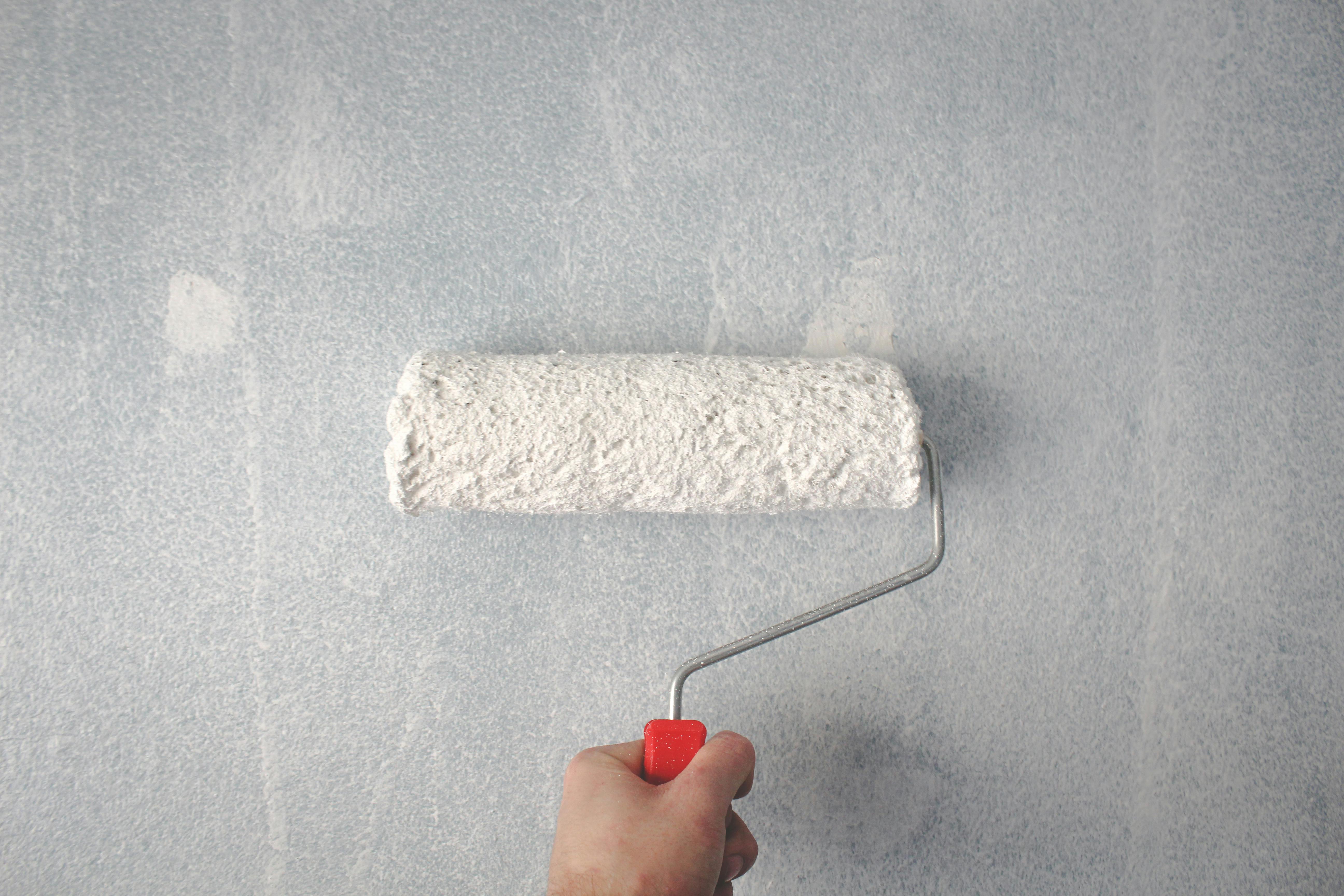 Painting a pale grey wall